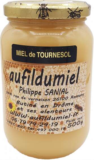 Miel de tournesol crémeux - aufildumiel en stock