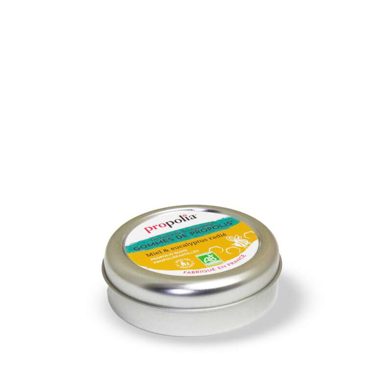 Gommes de Propolis, Miel et Eucalyptus - 45g en stock - Propolia